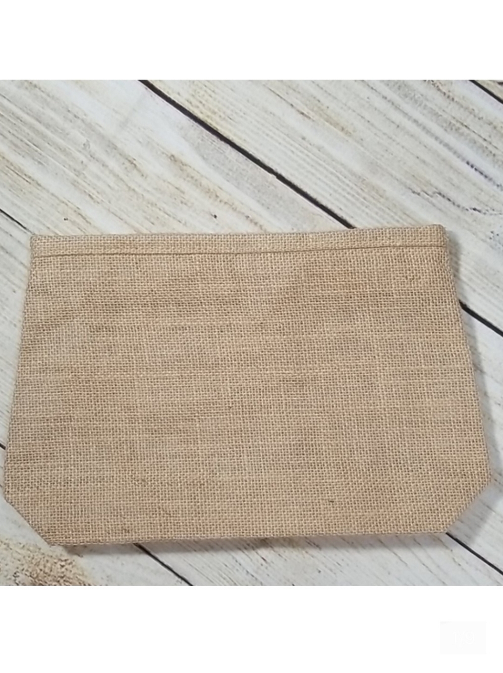 Burlap Makeup Bags NWOT